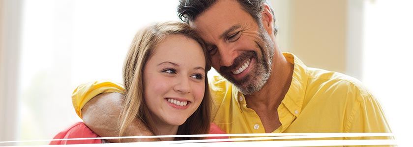 Father and teenage daughter