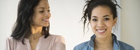 Mom smiling at teenaged daughter