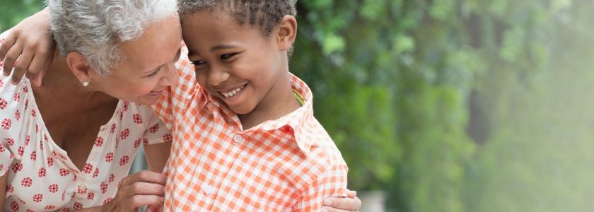 Fifth Third Increasing Two Ohio 529 CD Rates Grandmother hugging smiling grandson