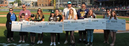2023 Dayton Dragons MVP Student Winners Check Presentation