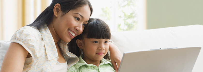 Routine Server Maintenance Set For April 13 Mother and daughter looking at laptop together